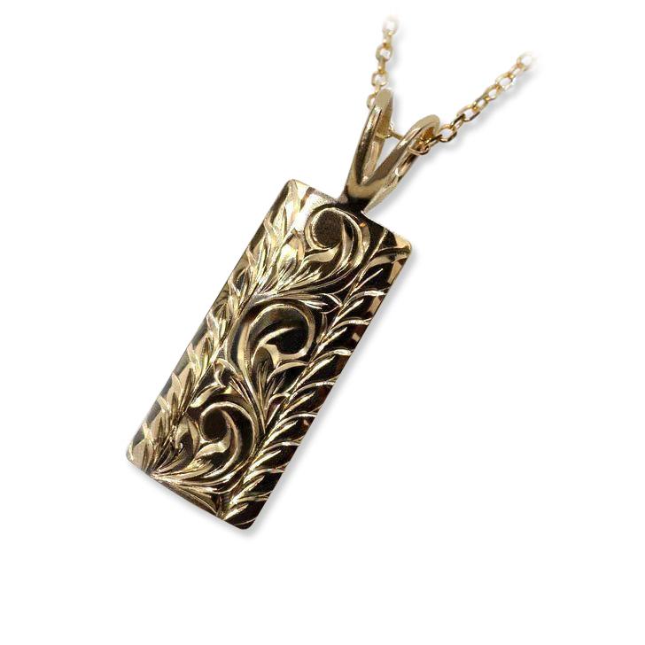 ハワイアンジュエリー ネックレス 手彫り ヘリテイジ バレル プレート