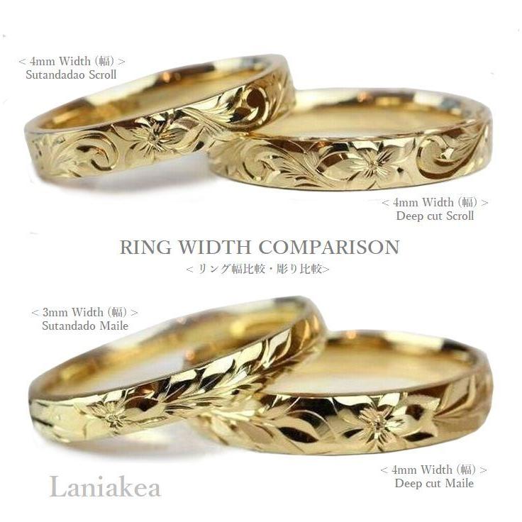 ハワイアンジュエリー リング 手彫り シャイニー マイレ ディープ