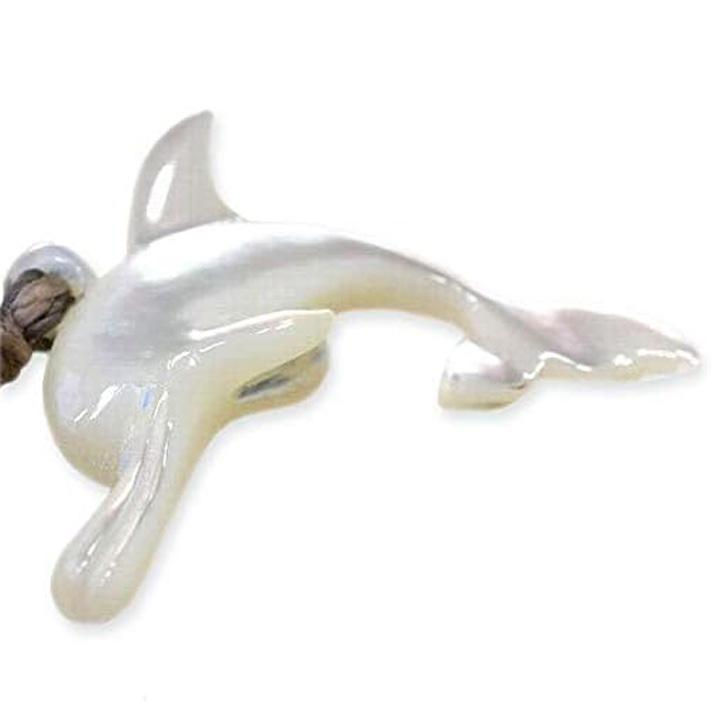 オ―ルド モルダバイトカ―ビング ドルフィン ハワイアンジュエリー 手彫り ネックレス 白蝶貝 ドルフィン イルカ