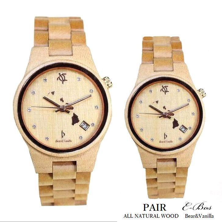 ハワイアンジュエリー ウオッチ ウッド 腕時計 クオーツ ホヌ デザイン