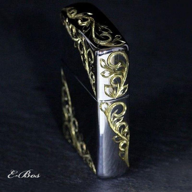 ブラックハワイアンジュエリー　彫金　1点もの ハワイアンジュエリー 手彫り ZIPPO ジッポ アーマー ジッポー