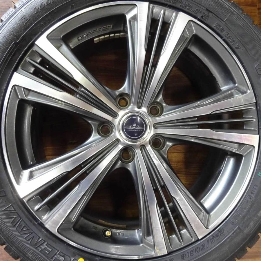 タイヤ新品 25年製【YK G075 225/50R18】スタッドレス【トヨタ エスティマ 純正ホイール 18インチ 7J5HPCD114.3+51】ハイグロス　(STL088) タイヤ新品 25年製【YK G075 225/50R18】スタッドレス【トヨタ