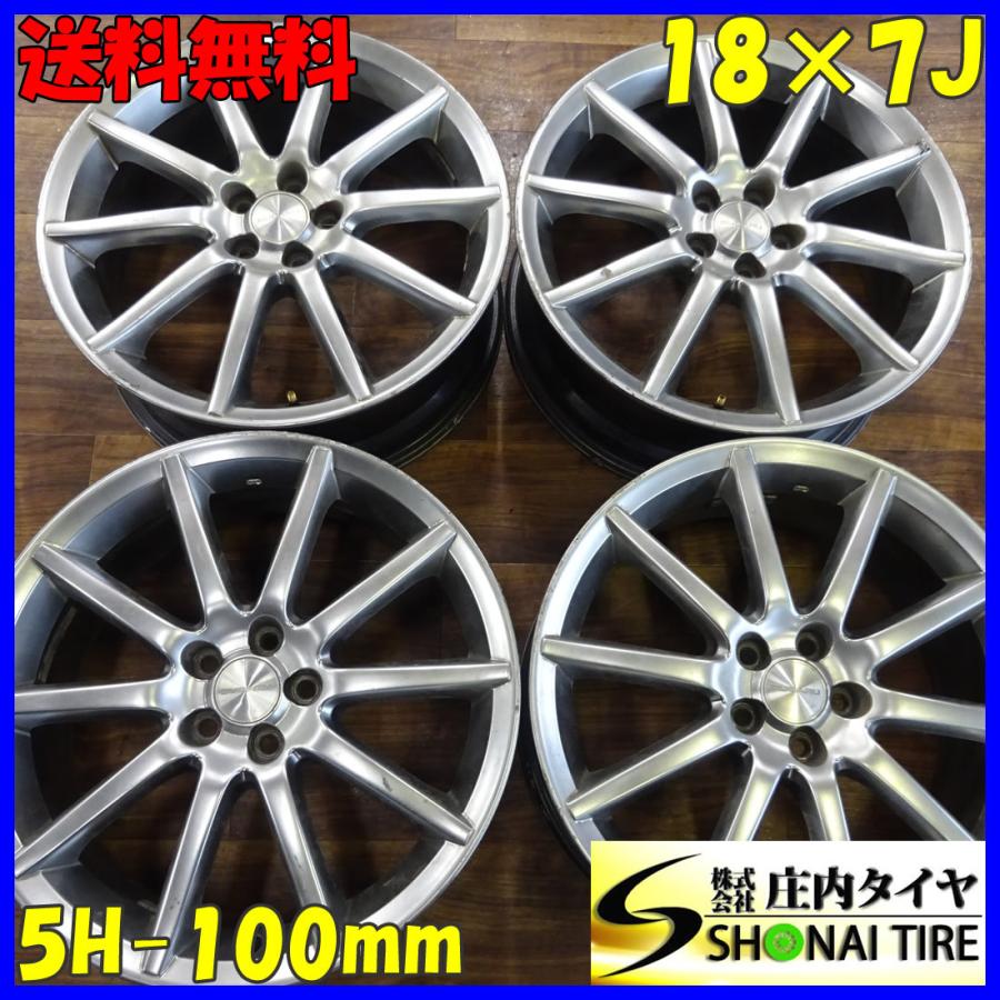 アルミ スバル 純正 18×7J 4本SET PCD100mm +55 ハブ径56mm : 庄内