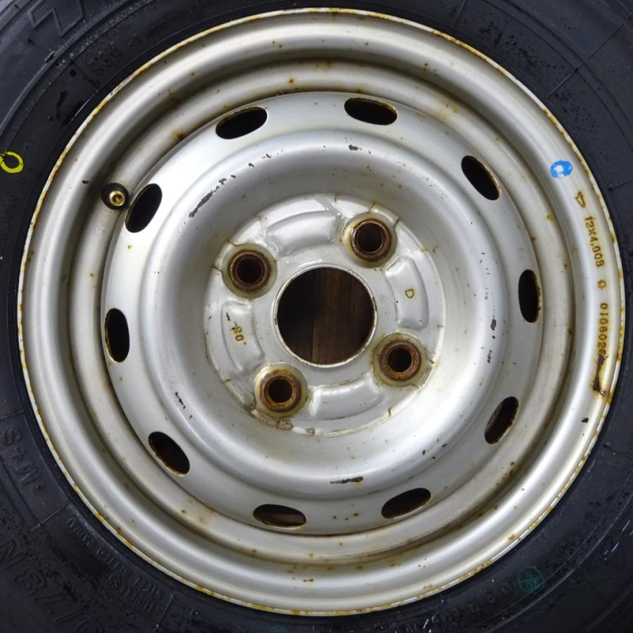 DELVEX 145/80R12×4J 80/78 LT スタッドレスタイヤ＆鉄ホイール 4本SET