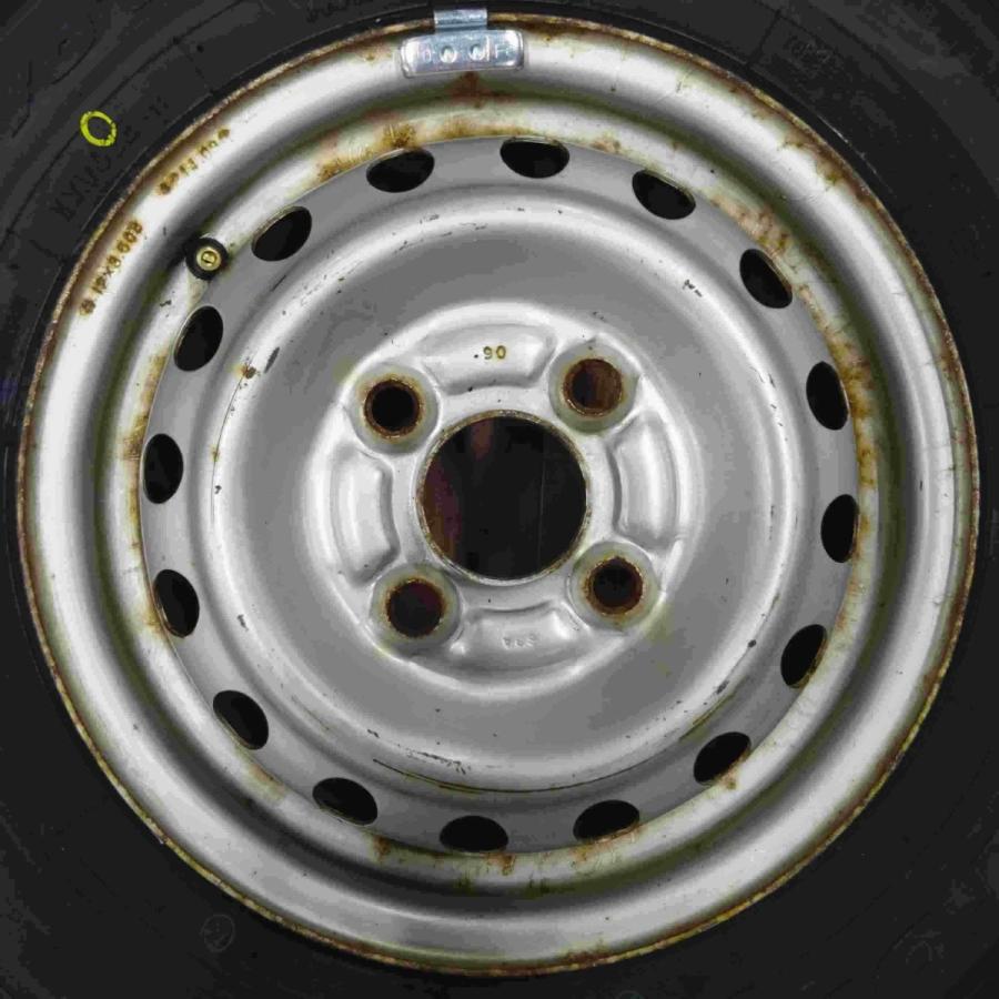 【TOYO】 トーヨー V-02 145R12 LT 6PR 2015年製 ラジアルタイヤ 夏タイヤ 鉄ホイール 12×4J PCD100 ハブ径53 4本セット TOYO TIRES（トーヨータイヤ） 夏 新品4本SET 会社宛 送料無料 145R12