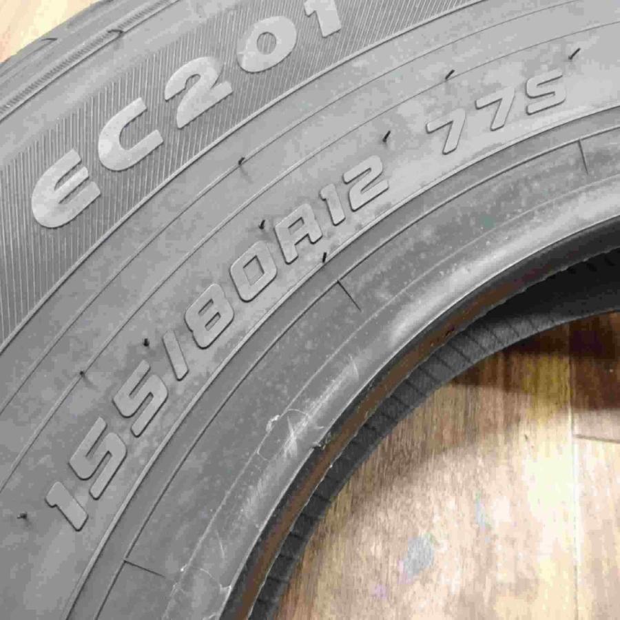 DUNLOP（ダンロップ） 155/80R12 77S サマータイヤ 1本 EC201 2017年製 