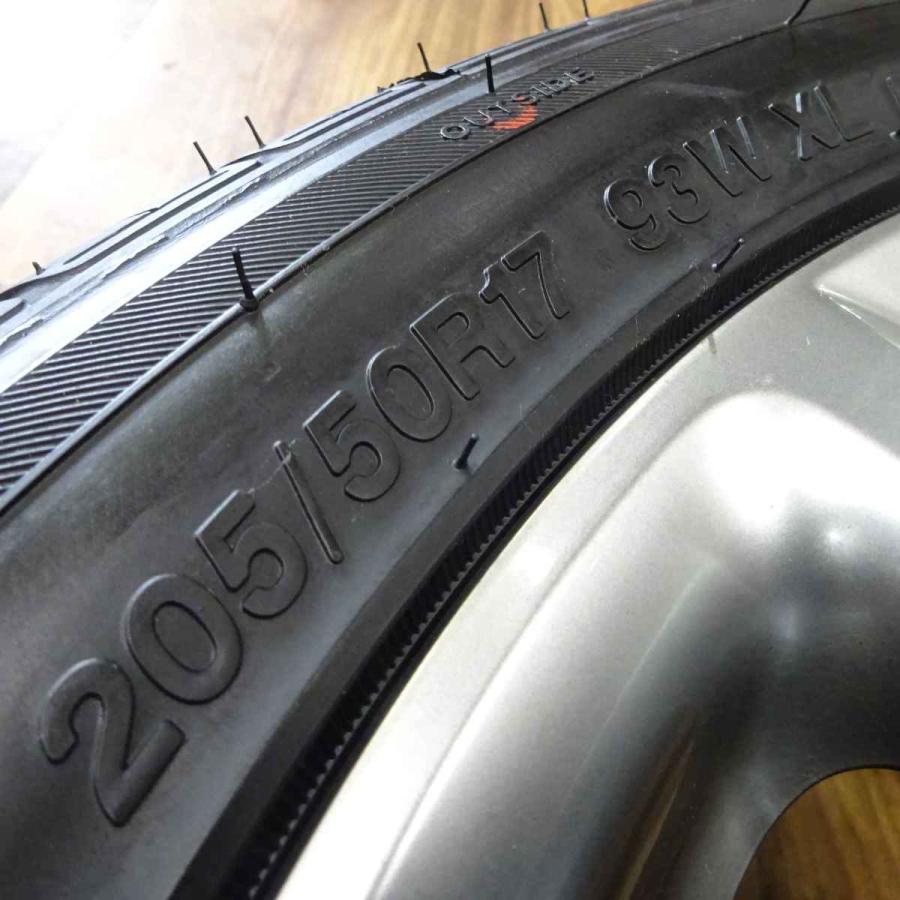 会社宛 送料無料 205/50R17×6.5J 93W サマータイヤ＆アルミ 4本