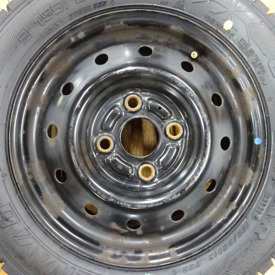 アイスナビ 155/65R13×4J 73Q スタッドレスタイヤ＆鉄ホイール 4本SET
