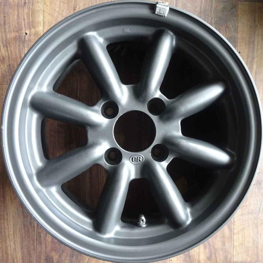 アルミ 社外 ブラックレーシング 15×6.5J 4本SET PCD114.3mm +17 ハブ