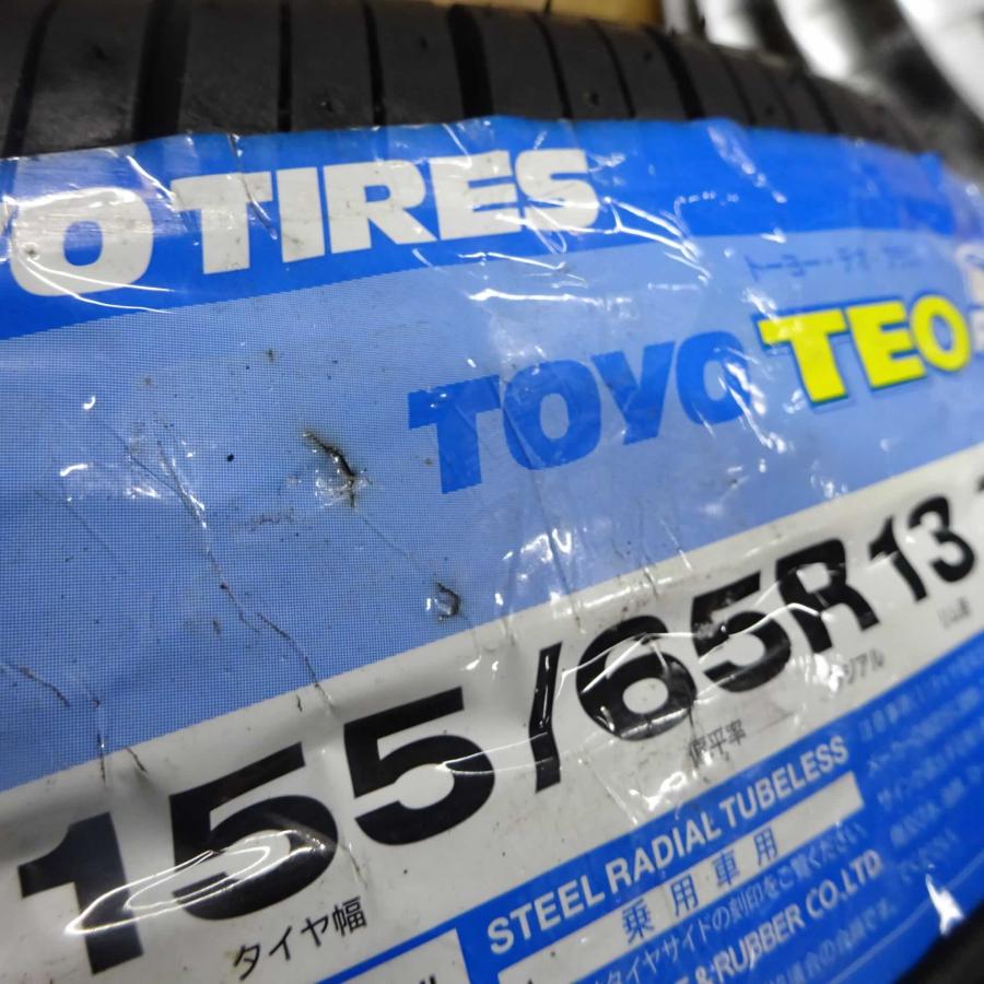 TEO plus 155/65R13×4J 73S サマータイヤ＆新品鉄ホイール 日産