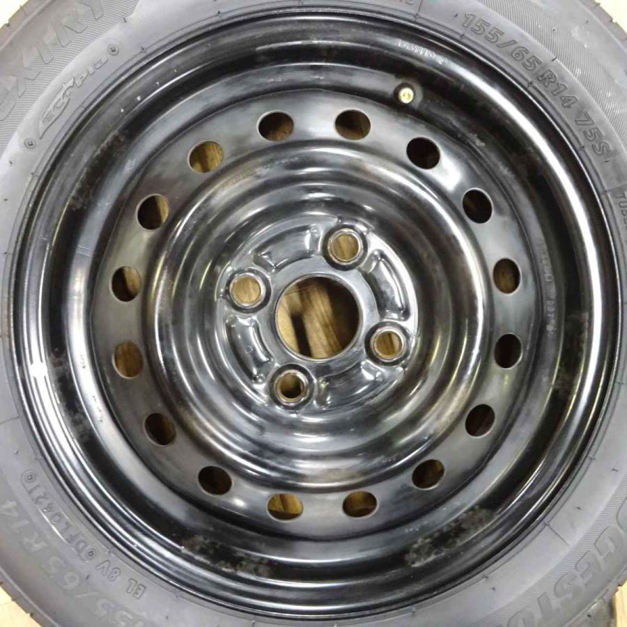ブリヂストンサマータイヤ155／65R14 75Sスチールホイールセット