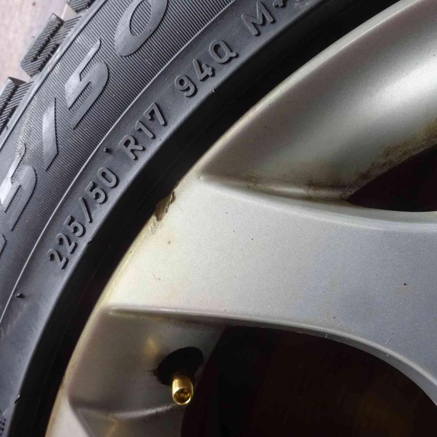 会社宛 送料無料 225/50R17×7J 94Q スタッドレスタイヤ＆アルミ 4本SET