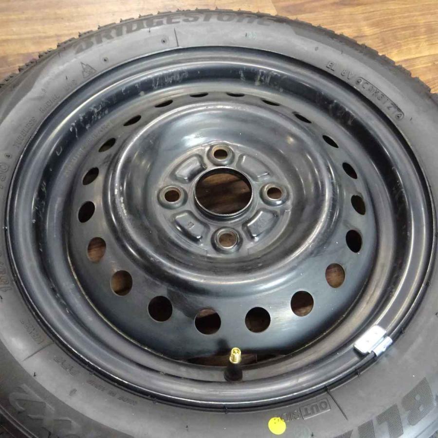 155/65R14×4.5J 75Q スタッドレスタイヤ＆鉄 4本SET ブリヂストン 