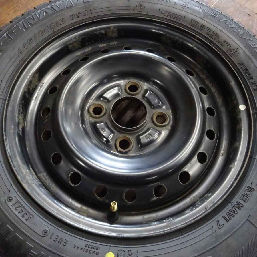 アイスナビ 145/80R13×4.5J 75Q スタッドレスタイヤ＆鉄 4本SET