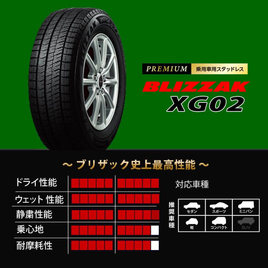 2023年製 会社宛 送料無料 205/55R17 91S スタッドレスタイヤ ブリヂストン ブリザック XG02 4本価格｜shonei-tire｜04