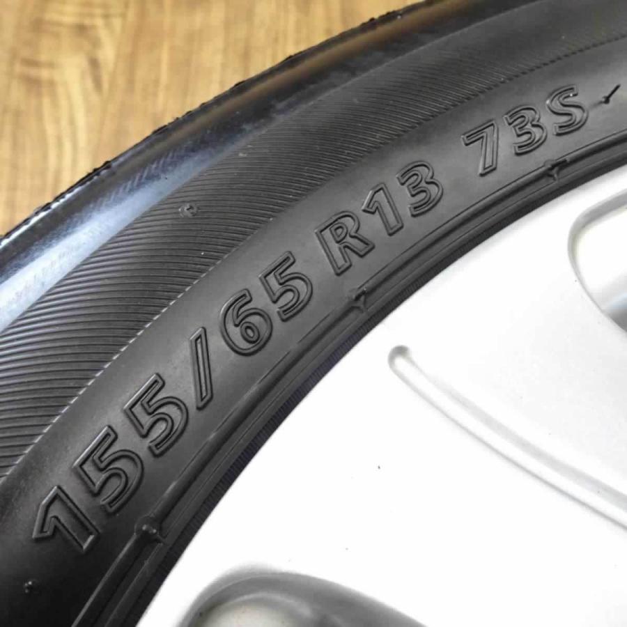 軽自動車用 新品サマータイヤ 155/65R13 ブリヂストン製 ネクストリー 2020年製 4本価格 社外品 アルミホイール付き｜shonei-tire｜02