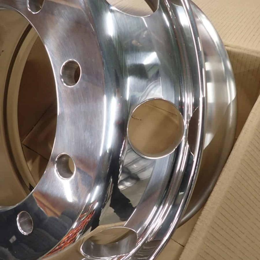 新品2本SET 会社宛 送料無料 22.5×7.50 ポリッシュ FORGED 鍛造 アルミ 10穴 PCD 335 +162 ハブ径281 大型高床車 平面座 ISO規格 NO,C4729_3