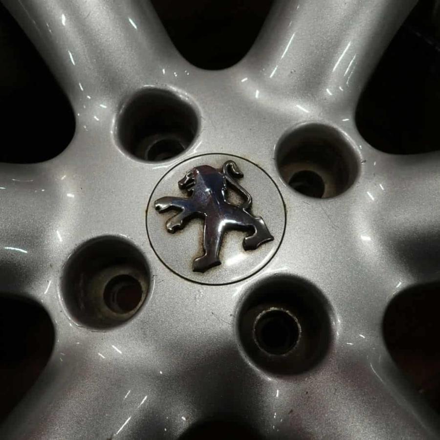 美品プジョー１６インチ4穴純正アルミホイール 4本SET 会社宛 送料無料 16×6.5J プジョー PEUGEOT 307 純正