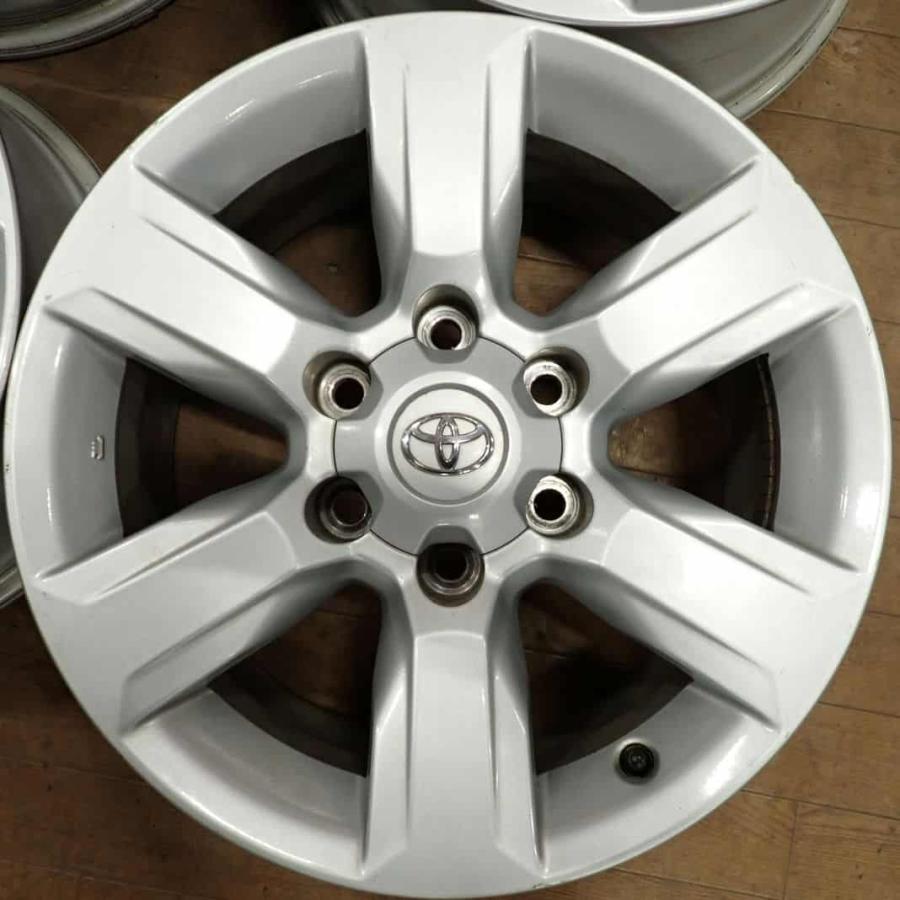 4本 会社宛 送料無料 17×7.5J トヨタ 純正 アルミ 6穴 PCD 139.7mm +25 ハブ径106mm ランドクルーザー ハイラックス サーフ 特価 NO,C5535の画像