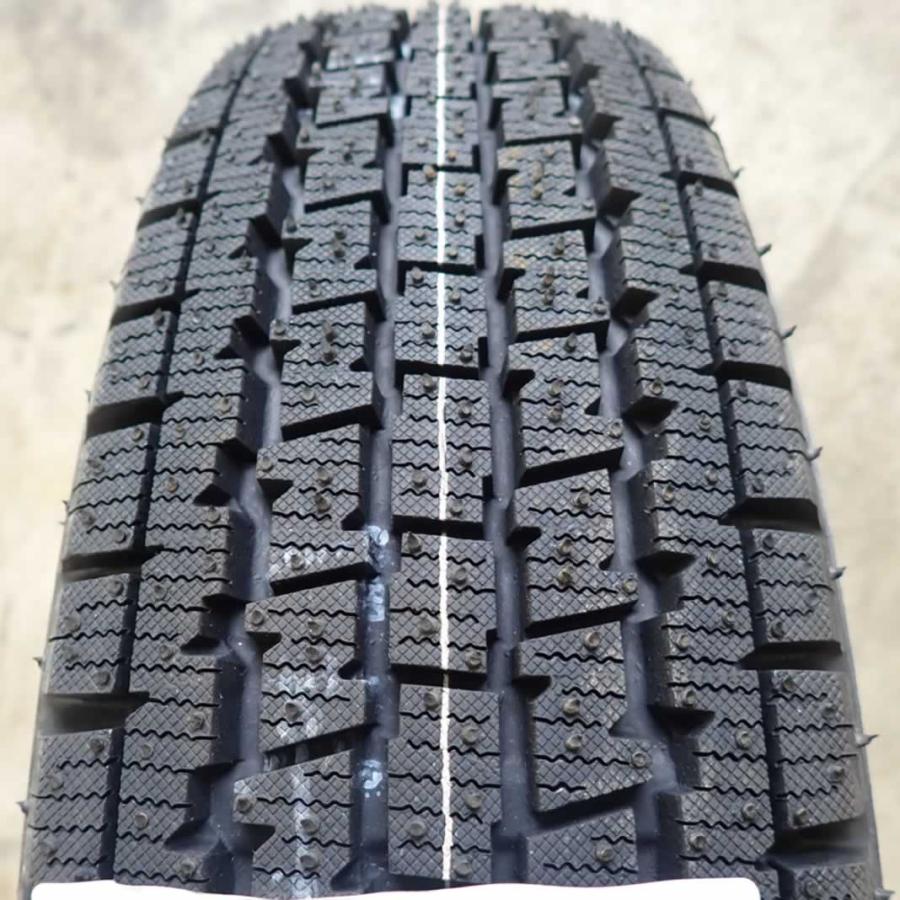 冬 新品 2023年製 4本set 会社宛送料無料 145/80R12×4J 80/78 LT ブリヂストン W300 ミツビシ純正スチール 軽トラック 軽バン NO,D2293-17｜shonei-tire｜02