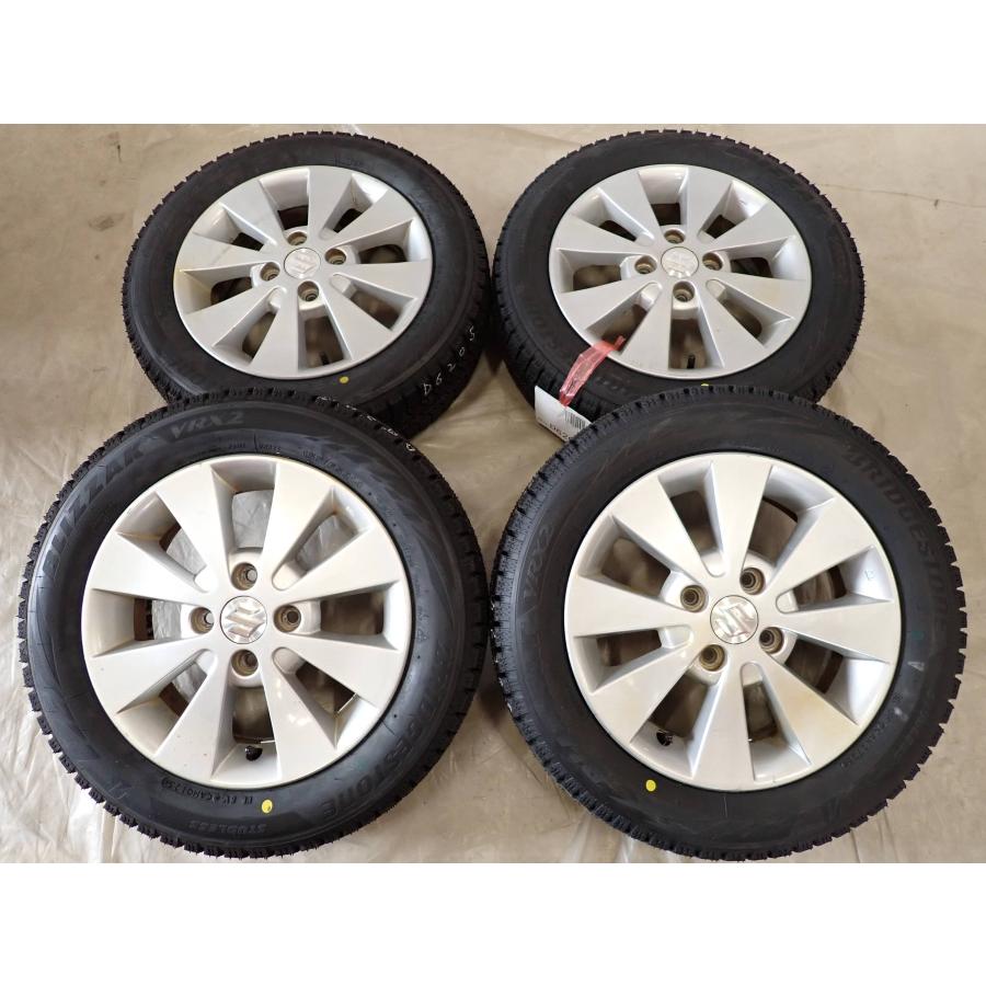 スズキ純正 ワゴンR 極上8~9分山 BSスタッドレス 155/65R14 スズキ純正