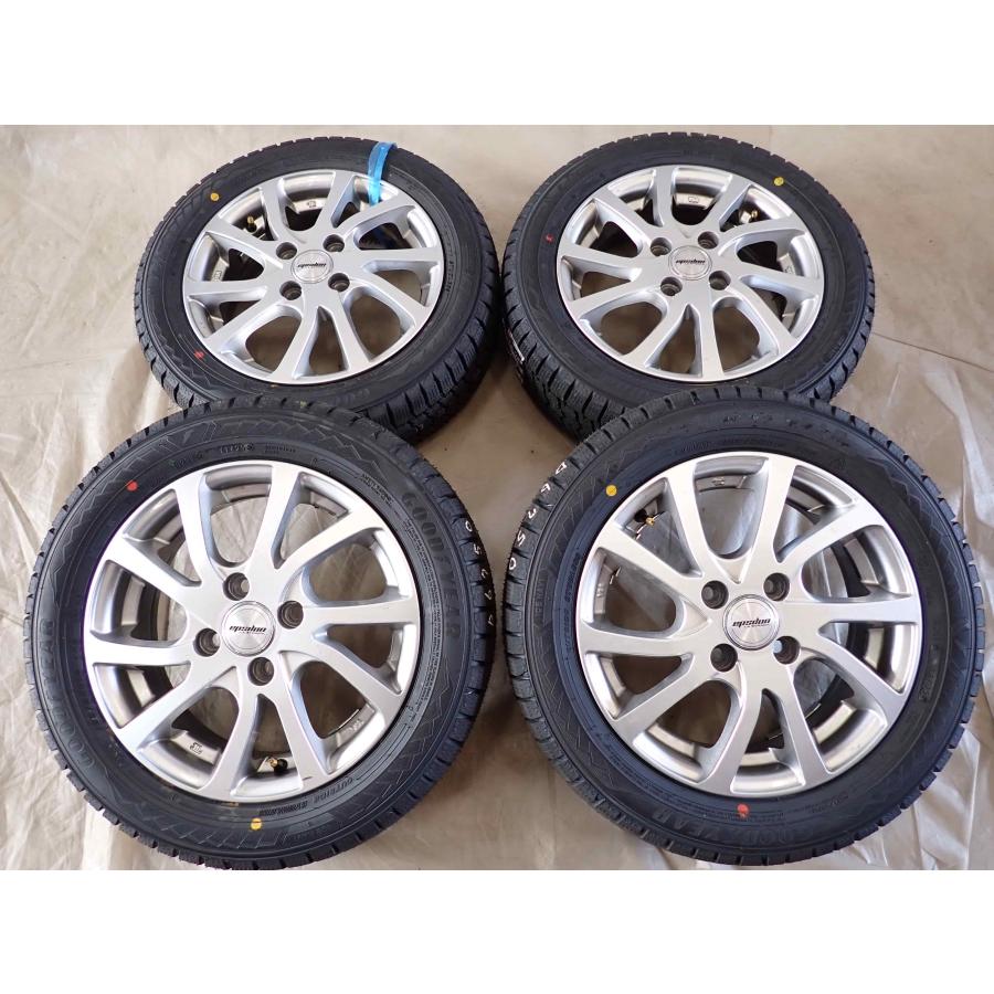 エコピア 冬 新品 2025年製 4本SET 会社宛 送料無料 155/65R14×4.5J 75Q グッドイヤー アイスナビ 8 アルミ N ...