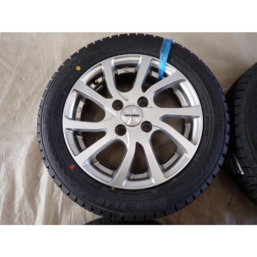 エコピア 冬 新品 2025年製 4本SET 会社宛 送料無料 155/65R14×4.5J 75Q グッドイヤー アイスナビ 8 アルミ N ...