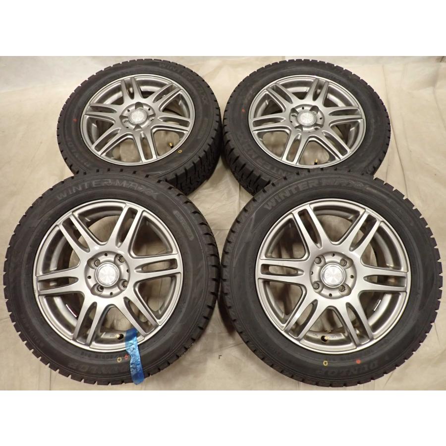 冬 新品 2024年製 4本SET 会社宛送料無料 185/60R15×5.5J 84S ダンロップ WINTER MAXX WM02 アルミ アクア ヤリス スイフト 特価 NO,D6877_2