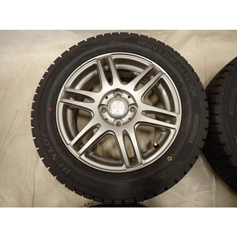 冬 新品 2024年製 4本SET 会社宛送料無料 185/60R15×5.5J 84S ダンロップ WINTER MAXX WM02 アルミ アクア ヤリス スイフト 特価 NO,D6877_3