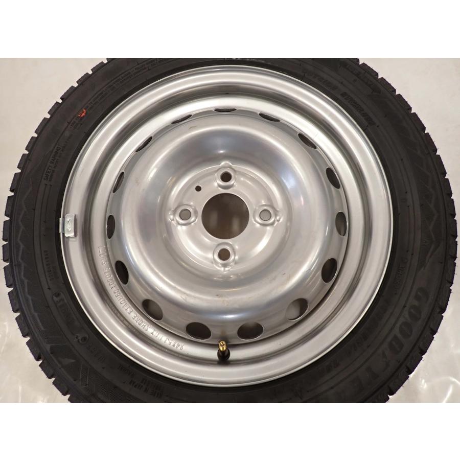 訳アリ未使用 スチール 冬4本新品 2025年製 会社宛送料無料 155/65R14×5J 75Q グッドイヤー アイスナビ8 ウェイク N-BOX ワゴンR NO,D7041の画像