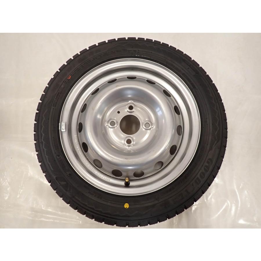 訳アリ未使用 スチール 冬4本新品 2025年製 会社宛送料無料 155/65R14×5J 75Q グッドイヤー アイスナビ8 ウェイク N-BOX ワゴンR NO,D7041の画像