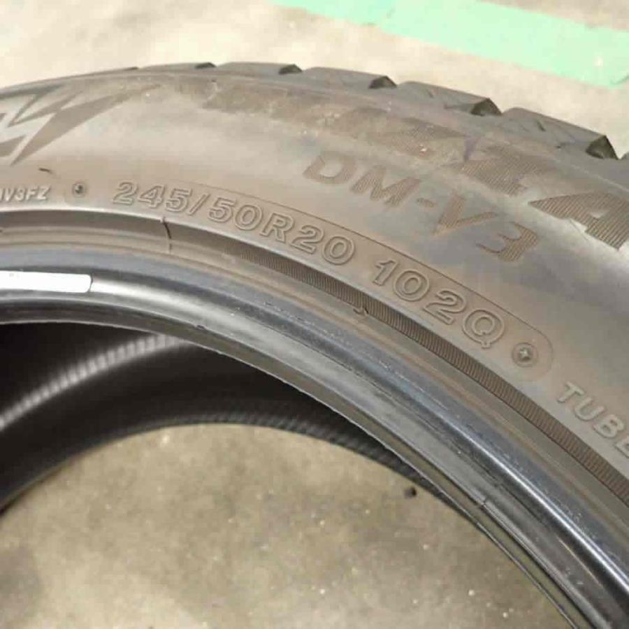 冬4本SET 会社宛送料無料 245/50R20 102Q ブリヂストン BRIDGESTONE ブリザック DM-V3 ムラーノ ハリアー ヴァンガード RAV4 CX-5 NO,E5184の画像