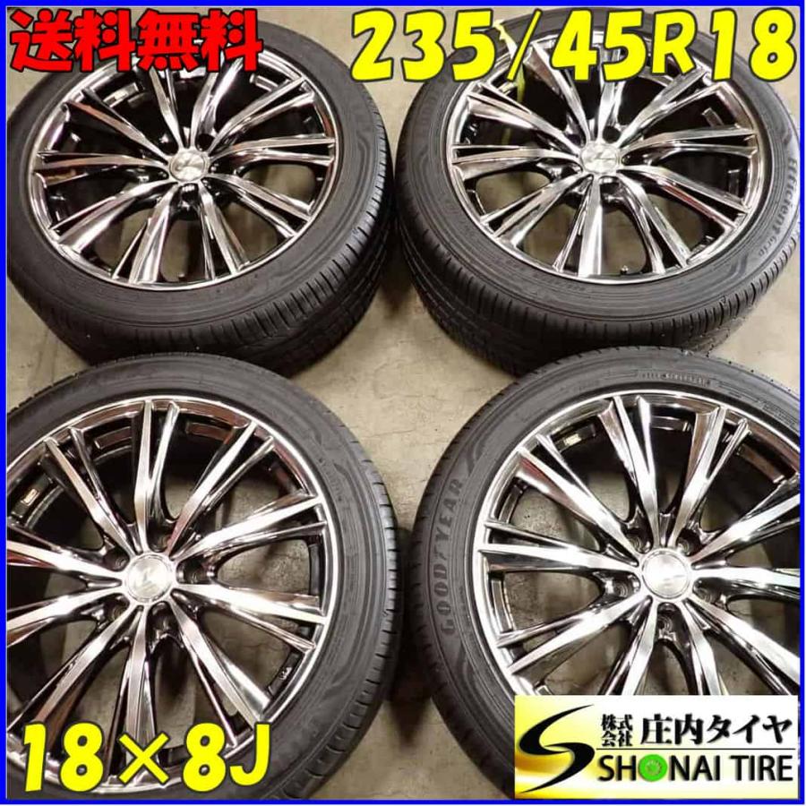 エコピア 夏4本SET 会社宛 送料無料 235/45R18×8J 94W グッドイヤー 