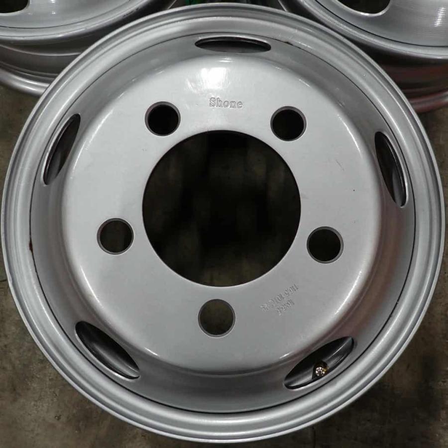 展示品 6本SET 会社宛送料無料 16×5.5 SHONE トラックスチール ホイ−ル 2トン車 鉄 5穴 PCD 203.2mm +116 ...