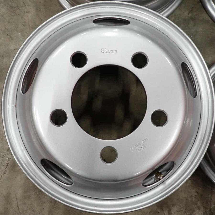 展示品 4本SET 会社宛送料無料 16×5.5 SHONE トラックスチール ホイ−ル 2トン車 鉄 5穴 PCD 203.2mm +116 ...
