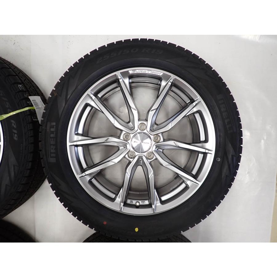 冬4本新品 会社宛 送料無料 255/50R19×8J 107T ピレリ アイスゼロ アシンメトリコ 2024年製 EUROTECH アルミ ベンツ Aクラス B NO,F3453の画像
