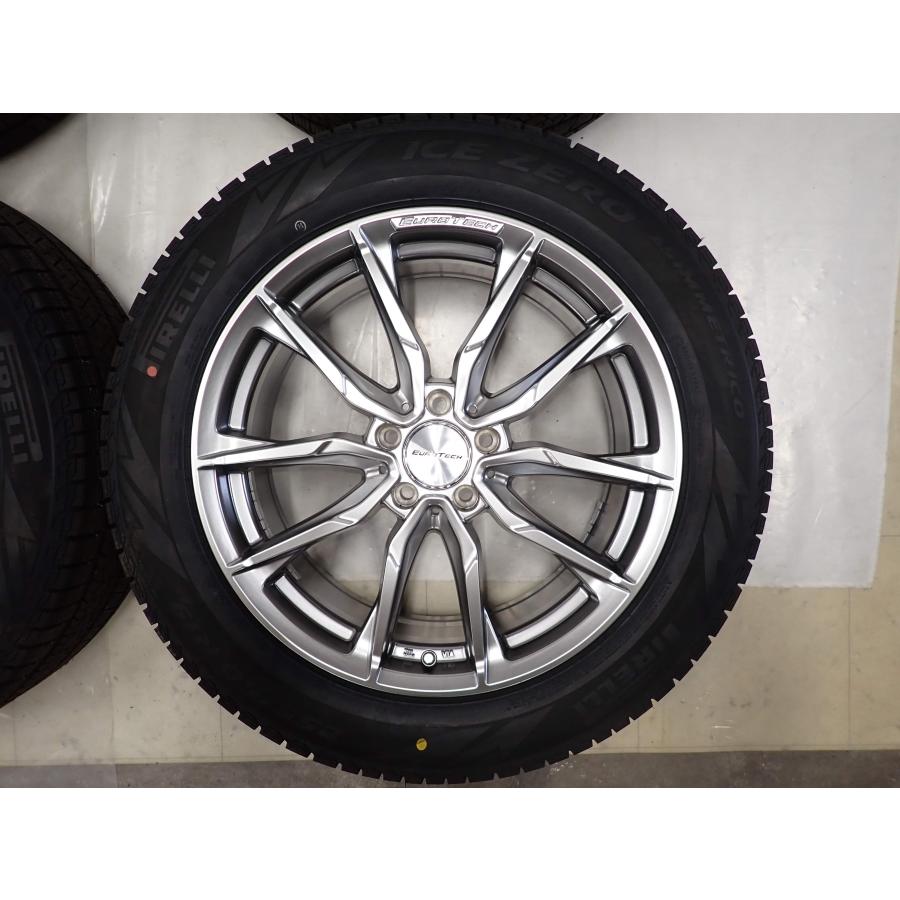 冬4本新品 会社宛 送料無料 255/50R19×8J 107T ピレリ アイスゼロ アシンメトリコ 2024年製 EUROTECH アルミ ベンツ Aクラス B NO,F3453の画像