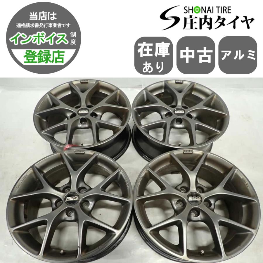 4本SET 会社宛送料無料 17×7.5J BBS SR007 アルミ ホイール 5穴 PCD
