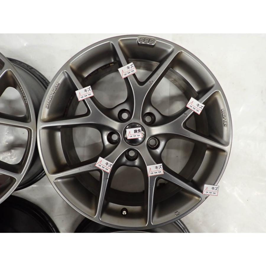 4本SET 会社宛送料無料 17×7.5J BBS SR007 アルミ ホイール 5穴 PCD