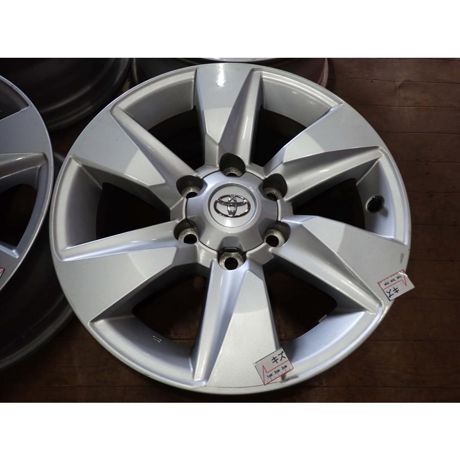 4本SET 会社宛 送料無料 17×7.5J トヨタ 純正 アルミ 6穴 PCD 139.7mm +25 ハブ径106mm ハイラックス サーフ ランクル 150プラド NO,F3715の画像