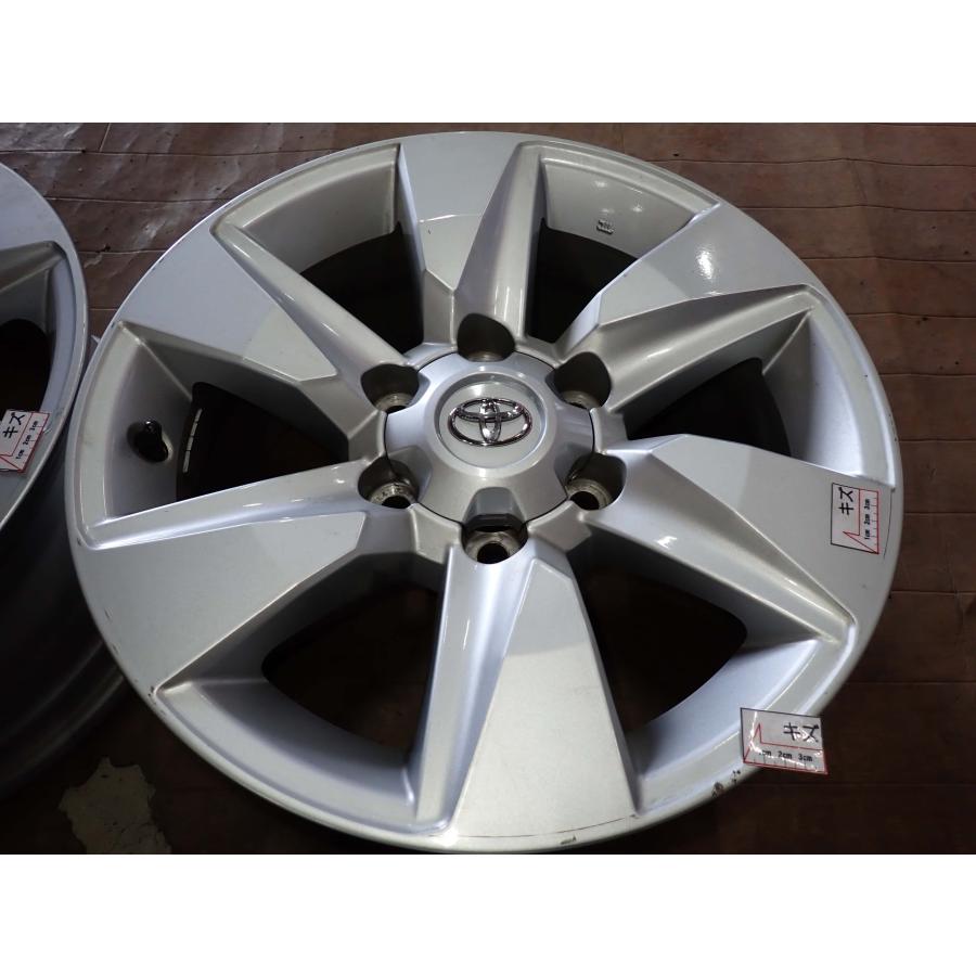4本SET 会社宛 送料無料 17×7.5J トヨタ 純正 アルミ 6穴 PCD 139.7mm +25 ハブ径106mm ハイラックス サーフ ランクル 150プラド NO,F3715の画像