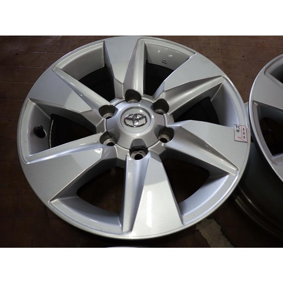 4本SET 会社宛 送料無料 17×7.5J トヨタ 純正 アルミ 6穴 PCD 139.7mm +25 ハブ径106mm ハイラックス サーフ ランクル 150プラド NO,F3715の画像