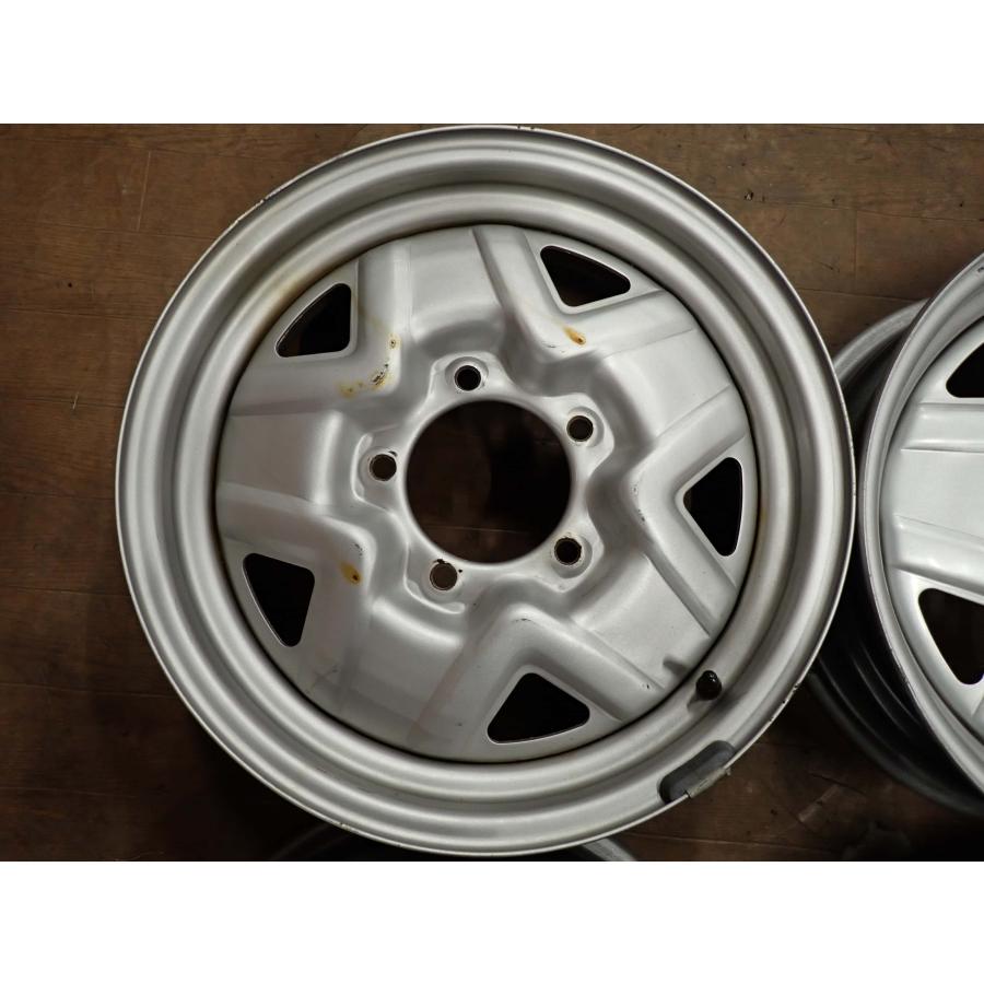 中古ホイール　16X5.0　ジムニー純正スチールホイール　4本 スズキ ジムニー 純正 スチールホイール マッドブラック塗装 16インチ