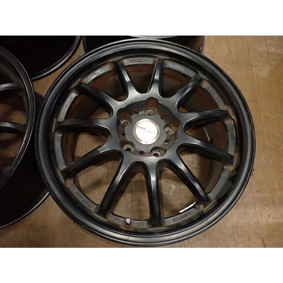 4本SET 会社宛送料無料 17×8J WORK エモーション11R アルミ 5穴 PCD