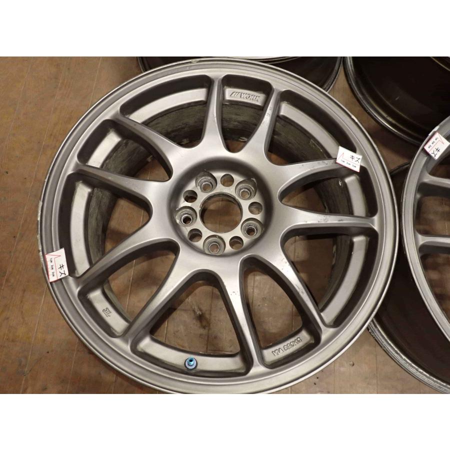 最終値下げWORK EMOTION CR 17インチホイール 86 pcd100 4本 会社宛 送料無料 17×7J WORK エモーション CR kai アルミ 5穴 PCD