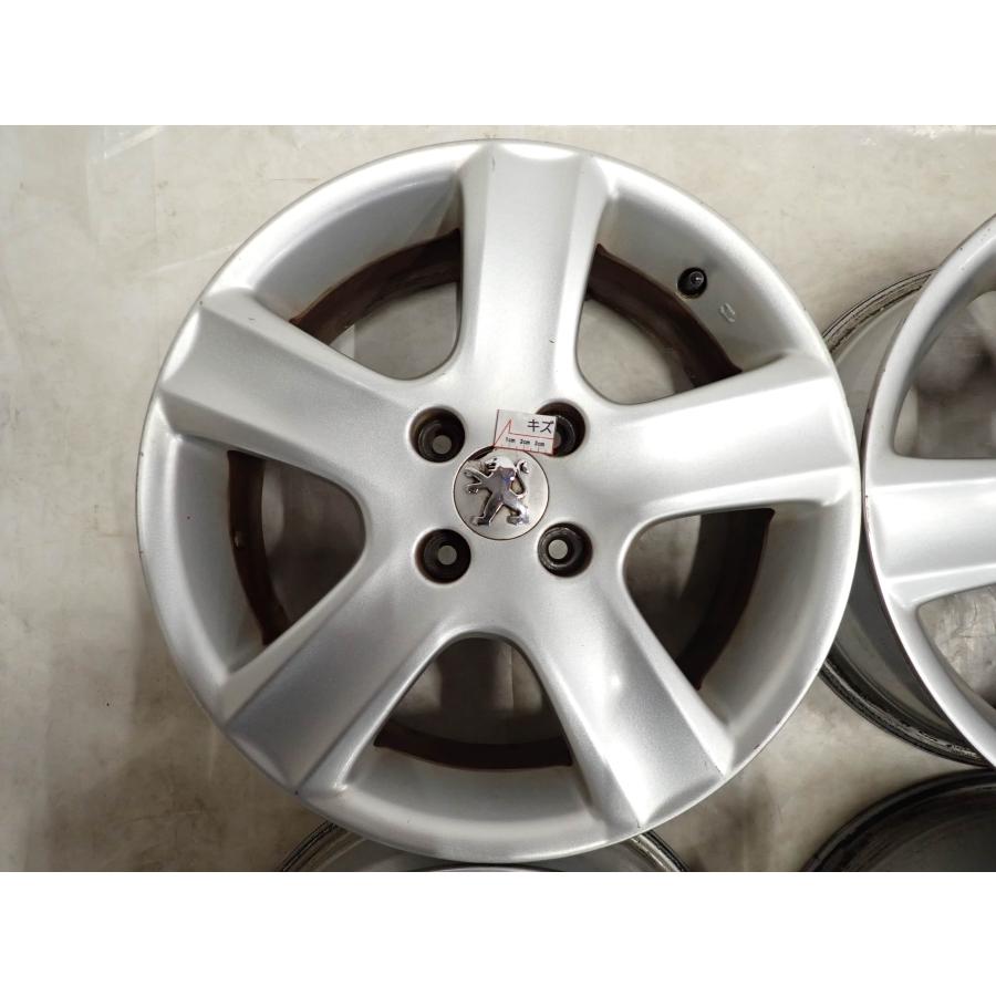 4本SET 会社宛 送料無料 16×6.5J プジョー 純正 アルミホイール 4穴