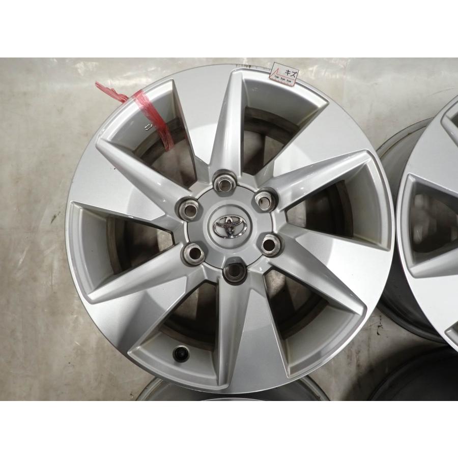 4本SET 会社宛 送料無料 17×7.5J トヨタ 純正 アルミ 6穴 PCD 139.7mm +25 ハブ径106mm ハイラックス サーフ ランクル 150プラド NO,F4216の画像