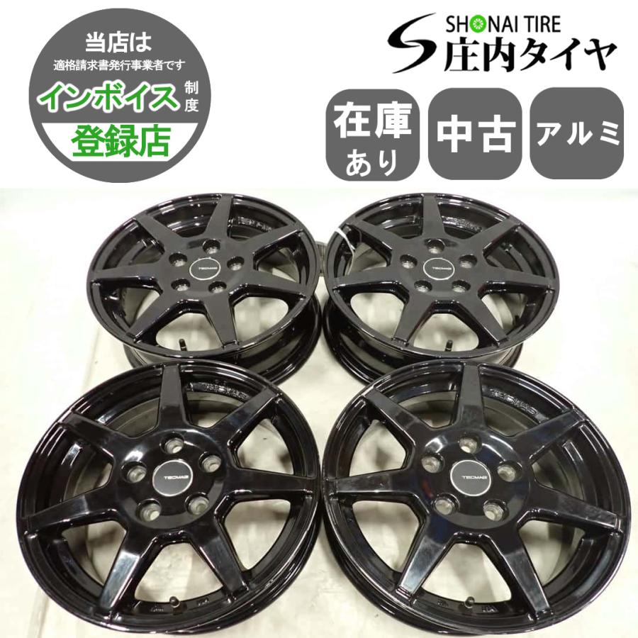 4本 会社宛 送料無料 15×5.5J TECMAG アルミ ホイール 5穴 PCD 112mm + 