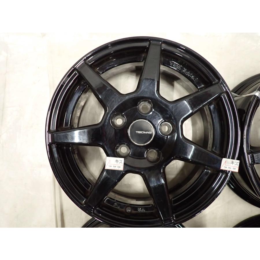 TECMAG 15インチ ブラックホイール ミニクーパーF56 4本 会社宛 送料無料 15×5.5J TECMAG アルミ ホイール 5穴 PCD 112mm +