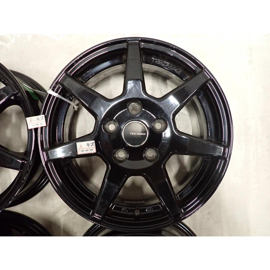 TECMAG 15インチ ブラックホイール ミニクーパーF56 4本 会社宛 送料無料 15×5.5J TECMAG アルミ ホイール 5穴 PCD 112mm +